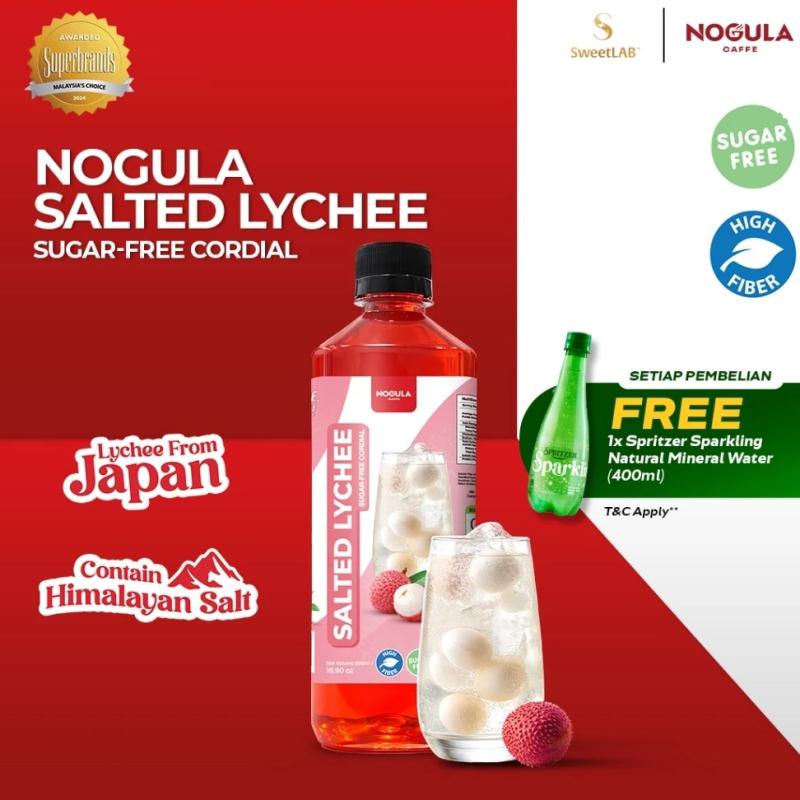 Nogula Salted Lychee Sugar Free Cordial Syrup (Free Sparkling Water-Limited Stock)