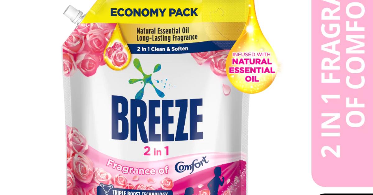 Breeze Liquid Detergent 2 In 1 Fragrance of Comfort Big Refill (3.2kg)